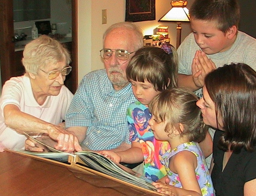 Family reviewing family history