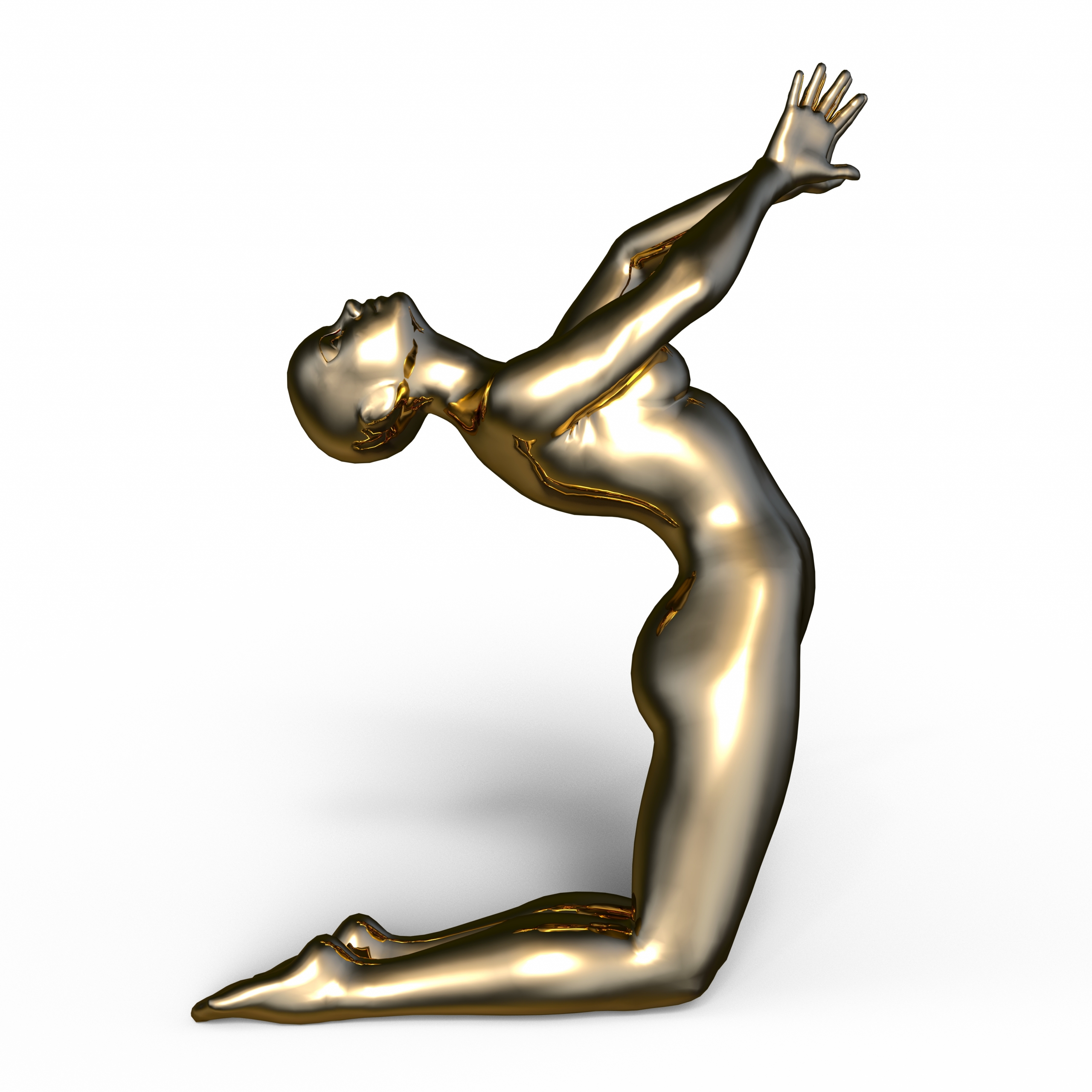 Female body in yoga pose