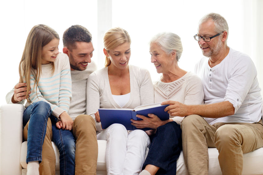 Multi-generational Family Reading Together