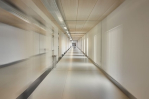Plain corridor in a nursing home