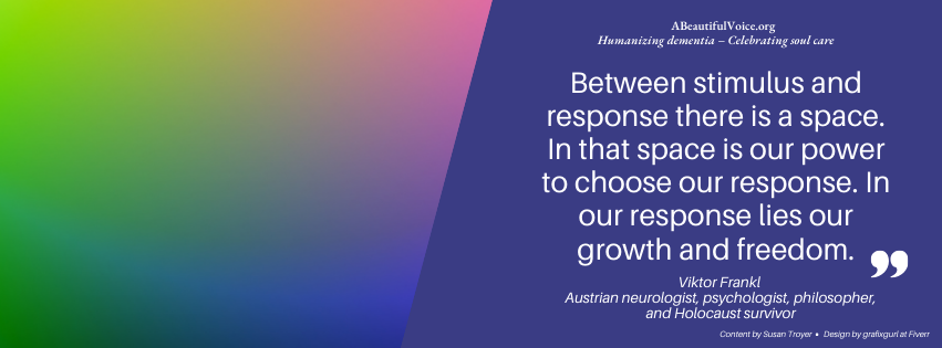 Between stimulus and response there is a space. In that space is our power to choose our response. In our response lies our growth and freedom. - Viktor Frankl