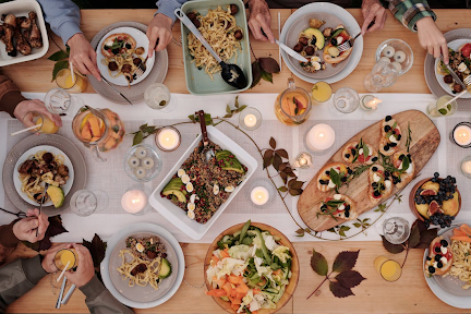 Table prepared for family to share meal supporting dementia care of older loved one