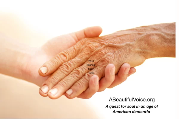 Holding the hand of an older person: Touching patients with Alzheimer’s disease can have huge effects on getting them to relax, make emotional connections with others, and reduce their symptoms of depression.