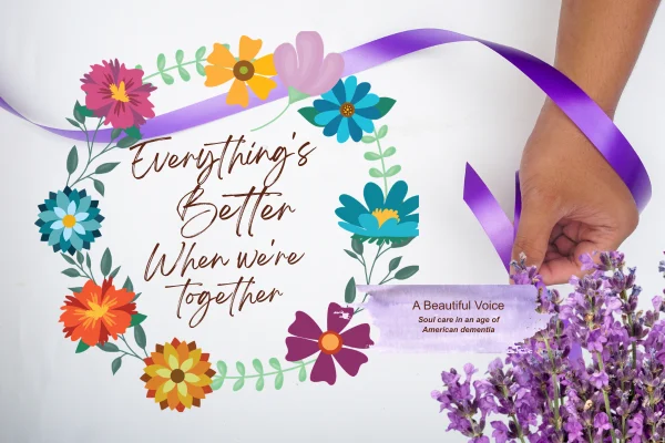 One of 365 Ways to Say I Care - Make a simple spring wreath with your loved one. The message within the wreath is "Everything's Better When We're Together."
