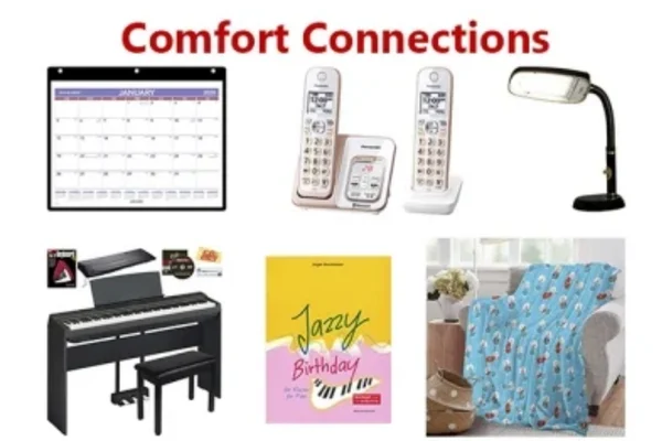 Following Mother's diagnosis of Alzheimer's, we remembered family and friends by singing HAPPY BIRTHDAY to them via our speaker phone and the pictured devices.