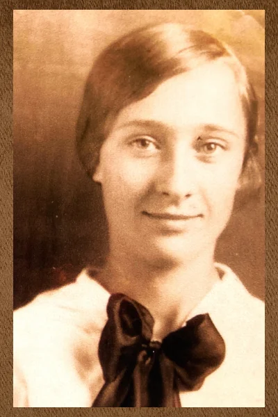 My mother, Ethel Yordy Troyer, a young woman entering a private college in the late 30's during the depression.