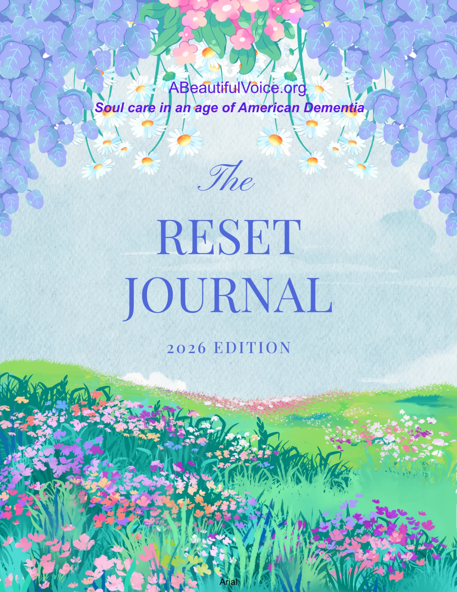 A journal cover to inspire writing and recording of novelty experiences created by the caregiver for the aging loved one living with dementia. This journal is called THE RESET JOURNAL because, according to neuroscience research, doing NOVEL activities with the loved one changes our mindset.